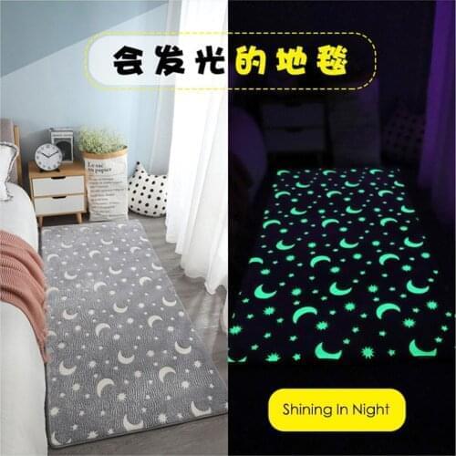 Anti-Slid Luminous Floor Mat Star Shinning In night Bathroom Mat Noctilucent Pillow Home Carpet Devil Patten Halloween Dec