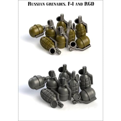 Unassambled 1/35 russian Antitank grenades Accessories Figure Resin kit miniature model Unpainted