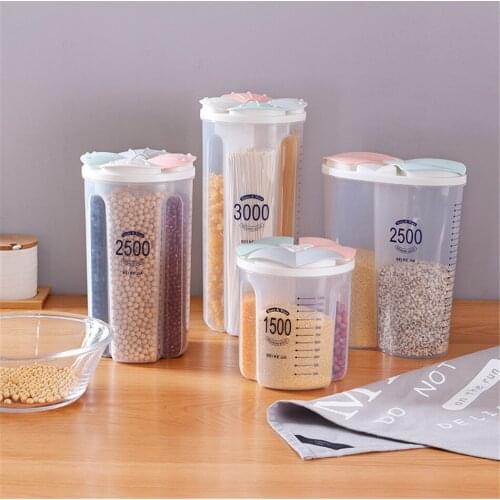 Whole Grains Transparent Airtight Jar Kitchen Storage Box With Lid Bean Food Grade Storage Jar Plastic Bottle