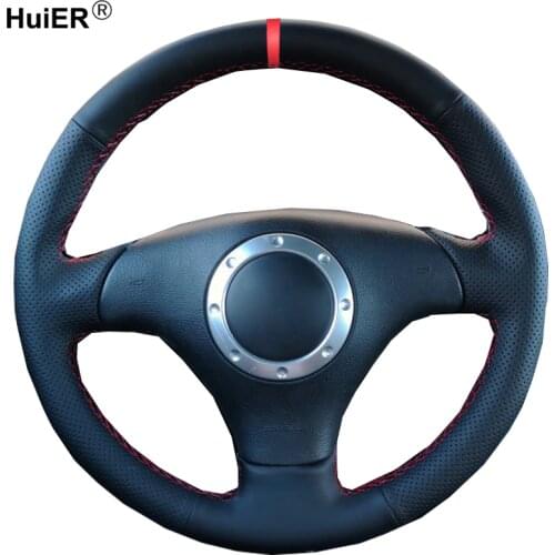 Hand Sewing Car Steering Wheel Cover For Audi A3 2000 2001 2002 2003 A4 2003 2004 2005 RS 6 2003 S4 2004 2005 2006 TT 1999-2006