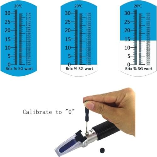 Handheld Beer Wort Refractometer Dual Scale Meter Brix Meter For Measuring Sugar Content In Brewing Cooking And Food Indurstry