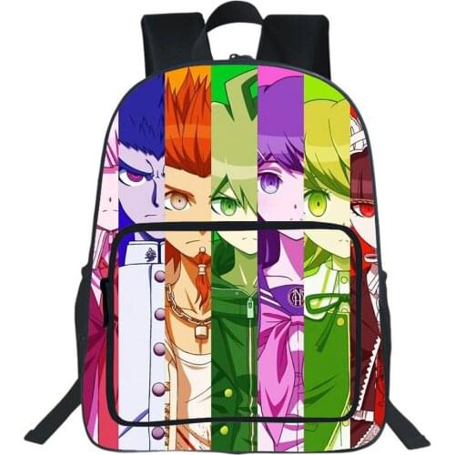 School Backpack Anime Danganronpa Backpack Teenagers School Bag Monokuma Bookbag Bear Pattern Student Travel Bag Mochila