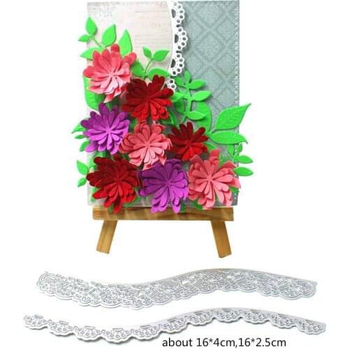 Floral Borderlines Metal Cutting Dies Stencils for DIY Scrapbooking/photo album Decorative Embossing DIY Paper Cards