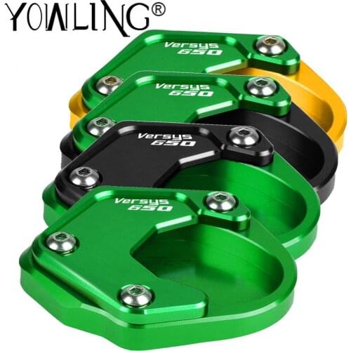 Motorcycle Foot Enlarger Foot Side Stand Extension Plate For Kawasaki Versys 650 2010 2011 2012 2013 2014 2015 2016 2017 2019