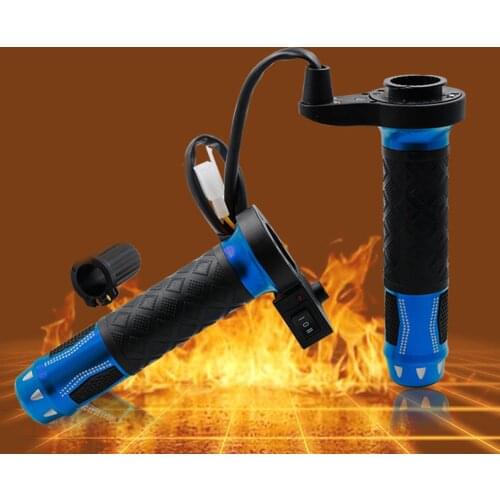 1 Pair 12V 22mm 3 Gears Adjustable Motorcycle Handlebar Electric Heated Handle Heating Gripss Set Handlebar Warmer Grip Cover