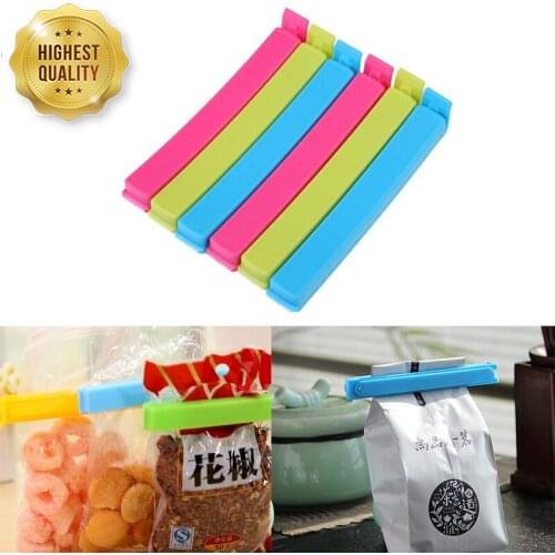 10Pcs/set Portable New Kitchen Storage Food Snack Seal Sealing Bag Clips Sealer Clamp Plastic Tool Kitchen Accessories