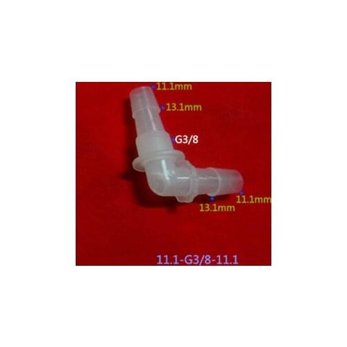 11.1-G3/8-11.1 ELBOW PLASTIC PUSH-ON HOSE CONNECTORS (PACK OF 100)