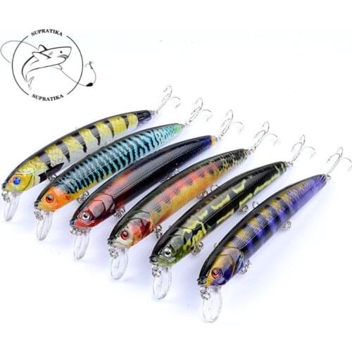 6Pcs/Lot Fishing Lure Hard Baits 12.5cm/15.9g Minnow Artificial Pesca Isca With 3 Treble Hooks Wobblers For Fishing Gear