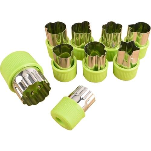 9pcs/set DIY Fruit Vegetable Cutters Italy Farfalle Pasta Cutting Moulds Salad Love Lunch Cookie Molds Kitchen Gadget Tools