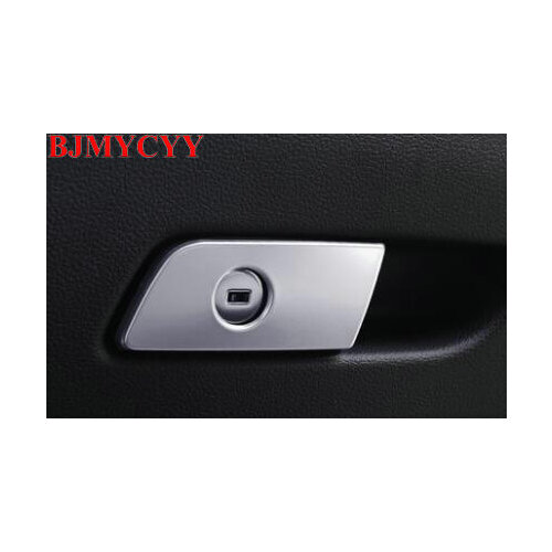 BJMYCYY Automobile main drive and auxiliary driving glove box stainless steel sequins for Audi A4L 2017 2018