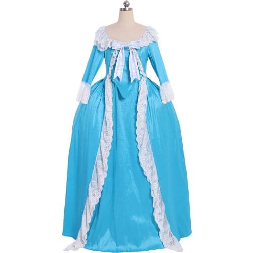 Cosplaydiy Marie Antoinette Rococo Fancy Blue Dress The Duchess Ball Gown Dress Women Wedding Dress L320