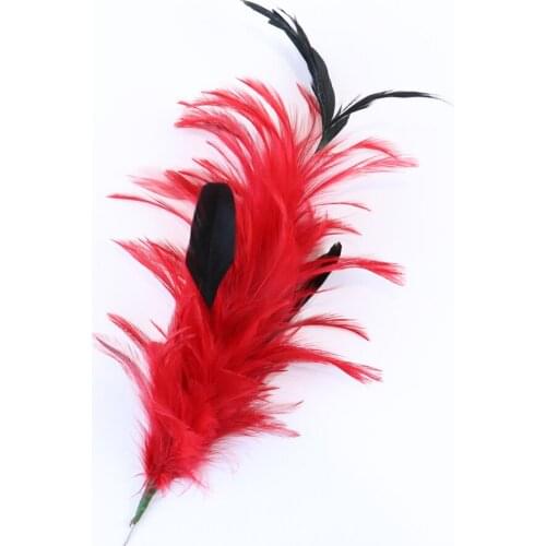 1bunch/lot Rooster Feather Flower for Hat Headdress Decorations feathers Crafts Accessories Plumes