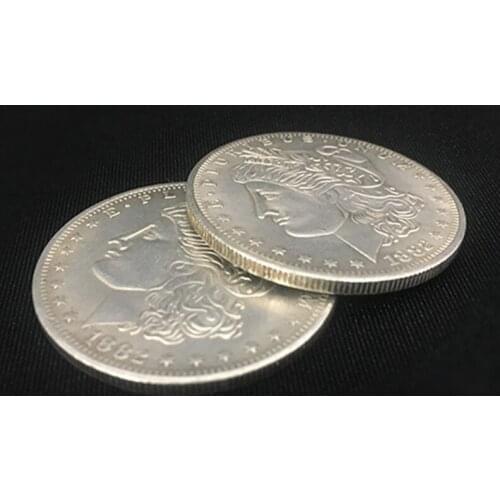 Double Sided Morgan Dollar (Heads or Tails) Close up Magic Tricks Illusions Bill Money Magic Coin Magic Accessories Magician Toy