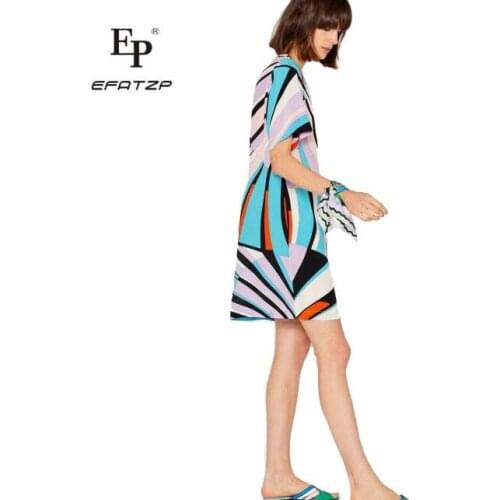 EFATZP Fashion bright-colored and beautiful Short sleeve elastic knitted slim silk jersey dress new