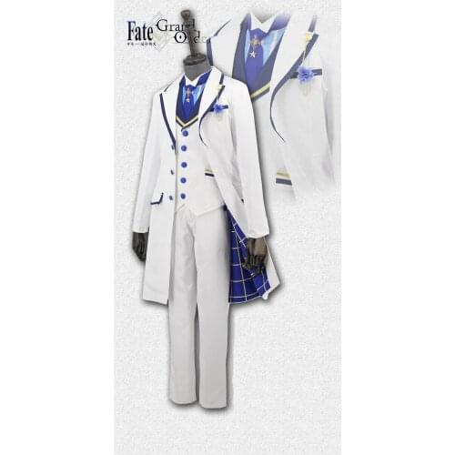 Fate Grand Order Arthur Pendragon White Rose King of Knights Cosplay Costume Prototype Fullset Halloween Costumes for Women/Men