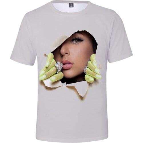 Eva Queen Cool Girl 3D Summer T-shirt Summer Net Red Short Sleeve Soft Tee New Women/men/kids O Neck Casual Piece