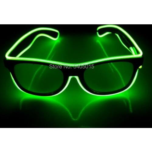 Hot Sale Flashing Luminous Glasses EL Wire Glasses for Show Performance Glow Party Supplies 10 Color Select by DC-3V Driver