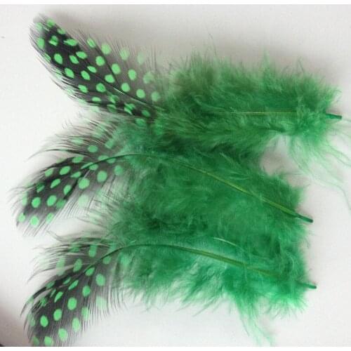Hot! Sales 20PCS beautiful green guinea fowl feathers, 2-4 "/ 5-10cm DIY Jewelry Decoration Accessories