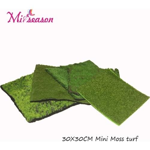 30X30cm 1PCS Artificial Moss Grass Lawn Turf Micro Landscape DIY Mini Fairy Garden Simulation Plants Home Landscaping Wall Decor