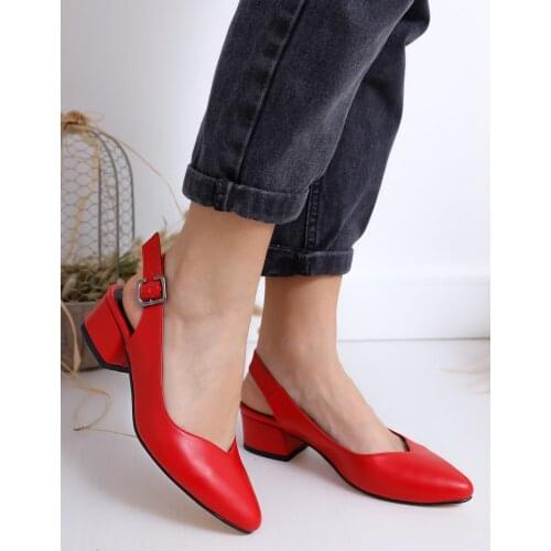 Valentina Heels Red Skin Shoes