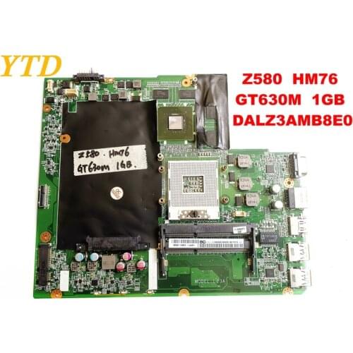 Original for Lenovo Z580 laptop motherboard Z580 HM76 GT630M 1GB DALZ3AMB8E0 tested good free shipping