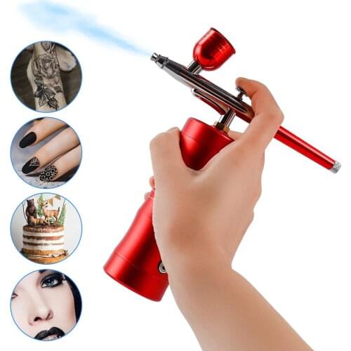 Mini Airbrush Multifunctional Spray Pump Gen Pen Air Compressor Kit Portable Air Brush Art Painting Spray Oxygen Injector 0.3mm