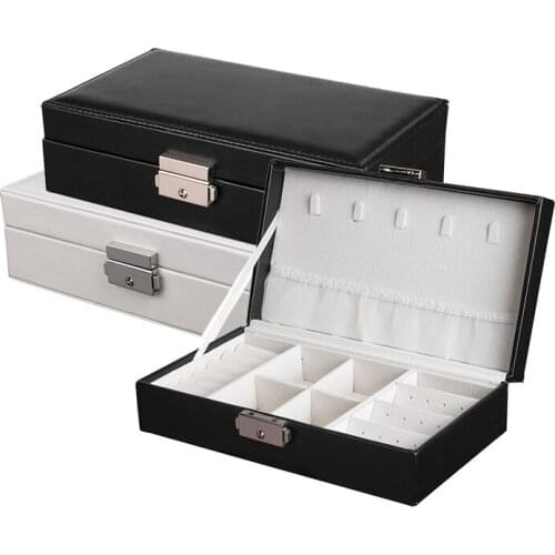 Multi-function Earrings Necklace Pendant Ring Organizer Box Travel Light Portable Jewelry Display Storage Box Jewelry Box