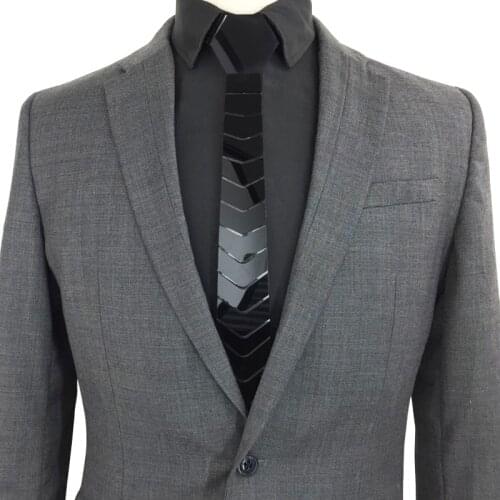 FASHION ACRYLIC STRIPED BLACK NECKTIE SLIM LUXURY FLORAL TIE CRAVATE MEN ACCESSORY FOR WEDDING BUSINESS PARTY FORMAL DRESS