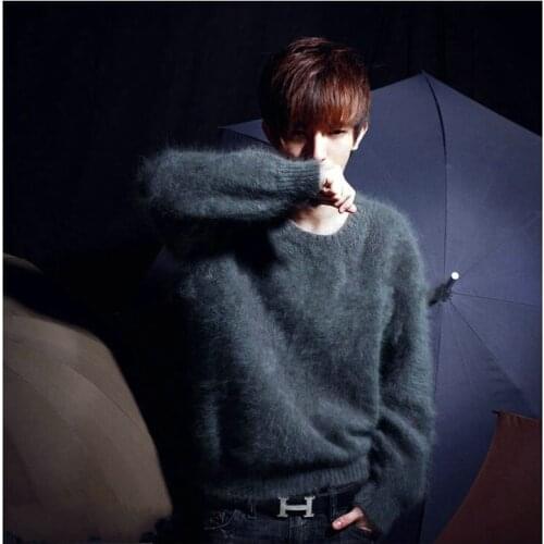 Fashion New genuine mink cashmere sweater brand pullovers men pure cashmere sweater man coat free shipping S665