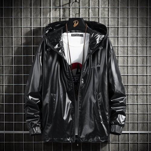 Men Jacket Light Leather Jacket Men Fashion Streetwear Biker Coat Slim Fit Autumn Winter Coat Harajuku MenS Clothing Cargo Coat