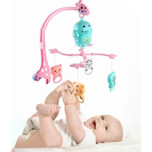 0-18 Months Old Baby Music Detachable Bed Bell Rattle Toy Baby Food Grade Plastic Comfort Toy Baby Birthday Gift