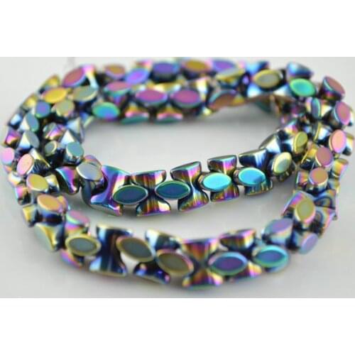 New Arrival Colorful Rainbow Color Special Bone Shape Beads For Bracelet Making Beads 2 Strand/lot Free Shipping