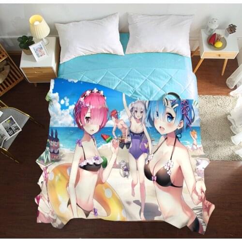 New Arrival Fashion Home TextileJapanese anime Summer Quilt Blankets Cartoon Comforter Bed Cover Quilting Suitable for Kids