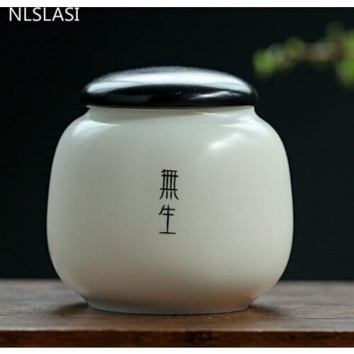 New ceramic teapot boutique small mini Pu'er green tea sealed storage tank tea packaging food sealed cans gift box gift