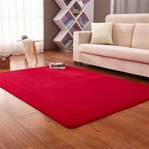 Factory wholesale home coral velvet carpet bedroom living room non-slip blanket children crawling rug tatami mat