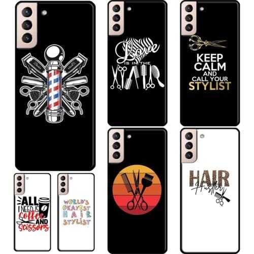 Hair Stylist Hairdresser Phone Case For Samsung Galaxy S21 S20 Ultra Note 20 Note 10 S8 S9 S10 Plus S20 FE Cover