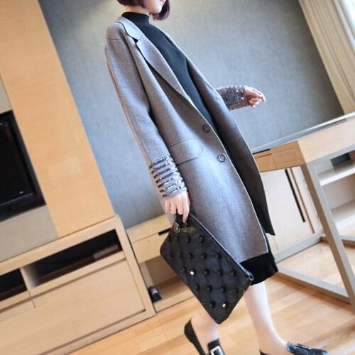 Thick Sweater Coat Women Fashion Autumn Winter New Womens Korean Windbreaker Casual Long Knitted Long-sleeved Cardigan f1888