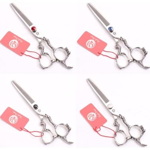 Z9100 6" JP 440C Purple Dragon Professional Human Hair Scissors Hairdressing Shears Thinning Scissors Salon Style Dragon Handle