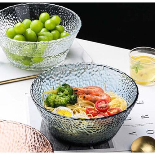 Transparent Glass Bowl Vegetable Salad Bowl Home Large Nordic Breakfast Dessert Tableware Fruit Bowl Serving Bowls Dessert Bowl
