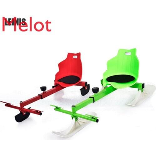 Ice Snow Dual-Purpose Carriage Sled Riding Snowboard with Brake Childrens Snow Cart for Ice Outdoor Convenient Family Durable