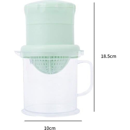 Creative household mini manual orange citrus lemon 3-piece juicer juice cup with lid easy to clean kitchen accessories