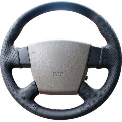 Hand-stitched DIY Black Micro Fiber Leather Car Steering Wheel Cover for Nissan Teana 2003-2008 Old Teana Renault Samsung SM5