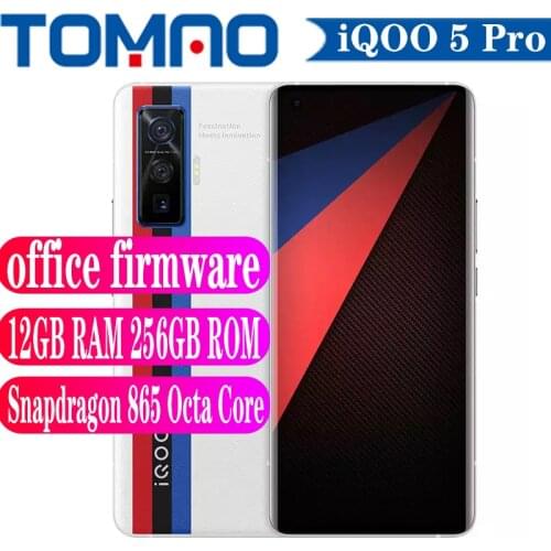 Vivo iQOO 5 Pro Phone Snapdragon 865 5G CellPhone 120Hz Screen Refresh Rate 120W Dash Charging Android 10 8GB 12GB RAM 256GB ROM