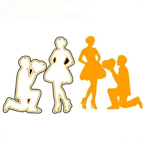 YINISE Metal Cutting Dies WEDDING LOVER For Scrapbooking Stencils DIY Album Cards Decoration Embossing Craft Die Cuts Tools New