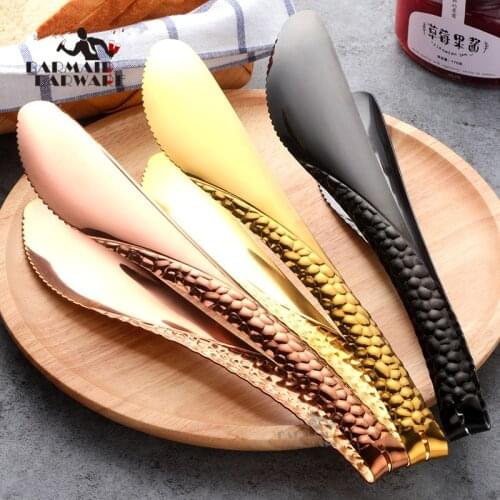 26.5cm Ice Tong Bbq Stainless Steel Barbecue BBQ Clip Bread Food Ice Clamp Ice Tongs Bar Kitchen Accessories