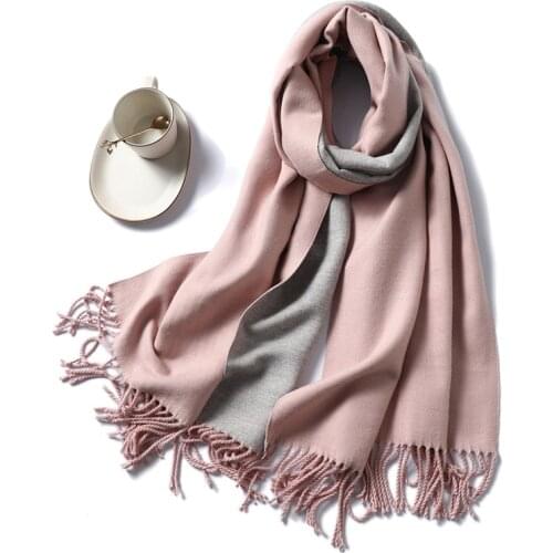Winter Cashmere Scarf Women Thick Warm Shawls Wraps Lady Solid Scarves Fashion Tassels Pashmina Blanket Quality Foulard 2021 New