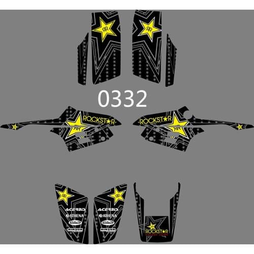 0332 Motorcycle Team 3M Graphic & Backgrounds Decal Stiker Kits for YAMAHA Warrior 350