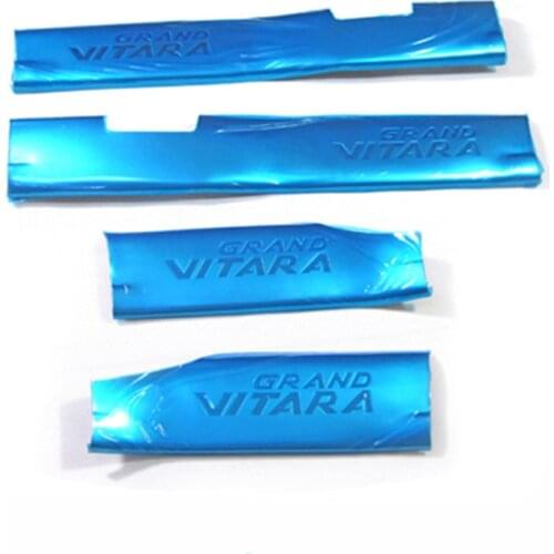 4pcs/ 2007-2012 for Suzuki Grand Vitara 5D Stainless Steel Door Sill Scuff Plates Chrome Door Sills Car Styling Accessories