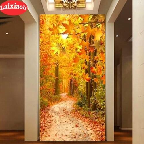 Diy Diamond Painting gold tree diamond mosaic full drill diamond embroidery Maple leaves cross stitch Rich tree home decoration