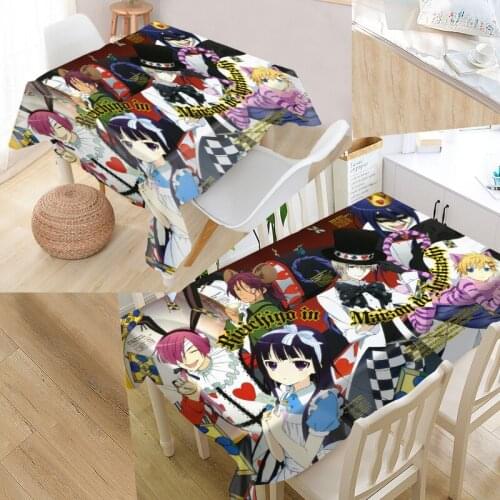 Anime Inu x Boku SS Tablecloth 3D Oxford Fabric Square/Rectangular New Year Table Cover For Home Gift Decor TV Cover